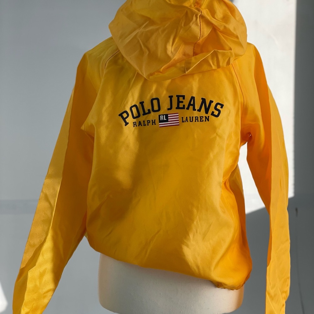 Polo Ralph Laurent Jeans Rain Jacket, Yellow Nylon  Rain Gear, Gift for Her,